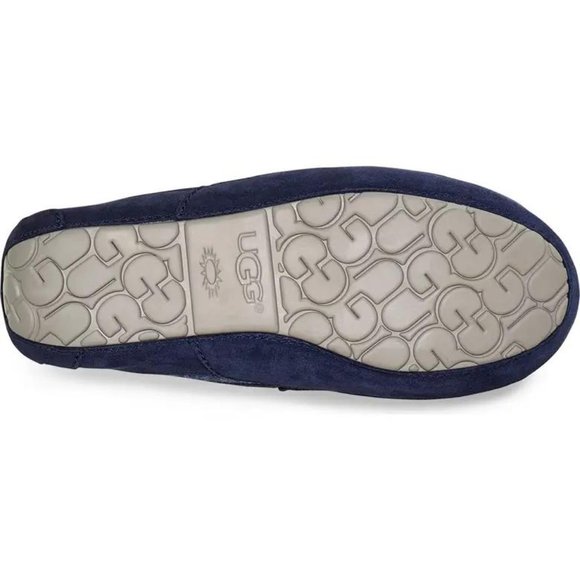 UGG Ascot Wool Loafer Slippers Men\'s Moccasins Suede UGGpure Lined Dark Sapphire main image 6